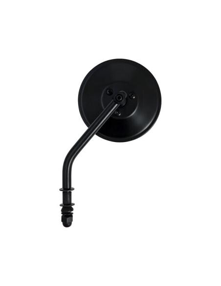 MIROIR ROND 4" NOIR MÂT COURT POUR HARLEY