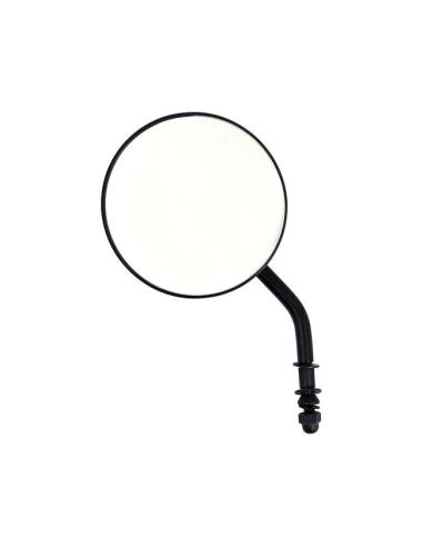 MIRROR ROUND 4" BLACK SHORT STEEM HARLEY MOTORCYCLES