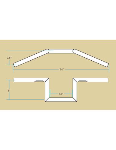 Comprar Manillar Zed 25Mm Sin Agujeros Cromo Biltwell a precio de oferta