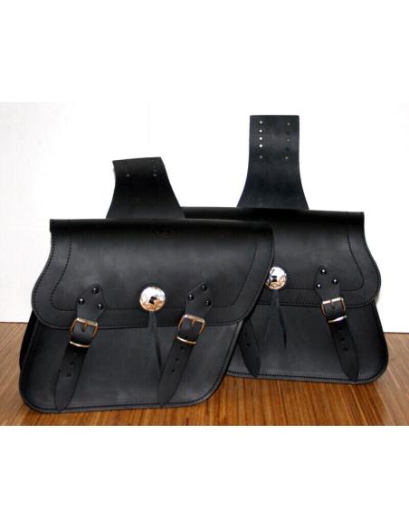 BASIC APACHE SADDLEBAGS WITHOUT STUDS LEATHER