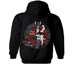 SWEAT-SHIRT BRODÉ "BETTER SPARK" AVEC FERMETURE ÉCLAIR ET...