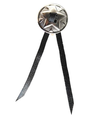 Large Chrome-Plated Concho With Leather Fringe | Sale Price
