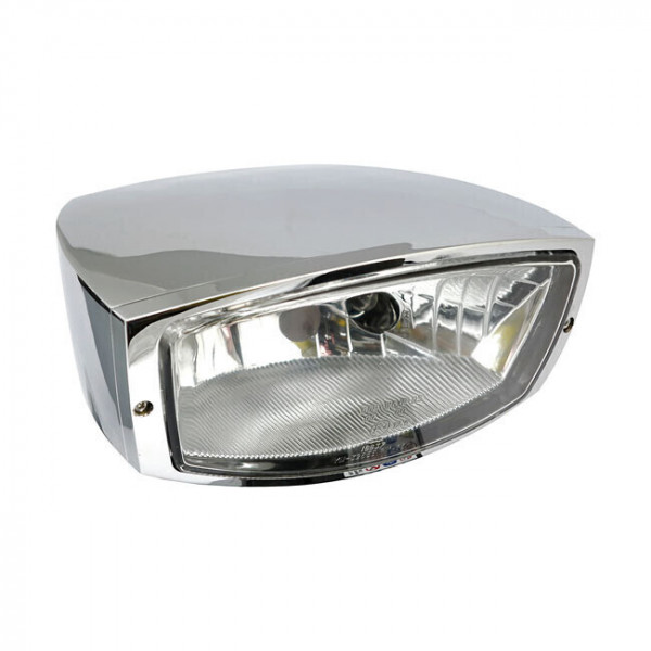 OREGON RECTANGULAR HEADLAMP CHROME-PLATED LOWER ANCHORAGE - TYPE APPROVED