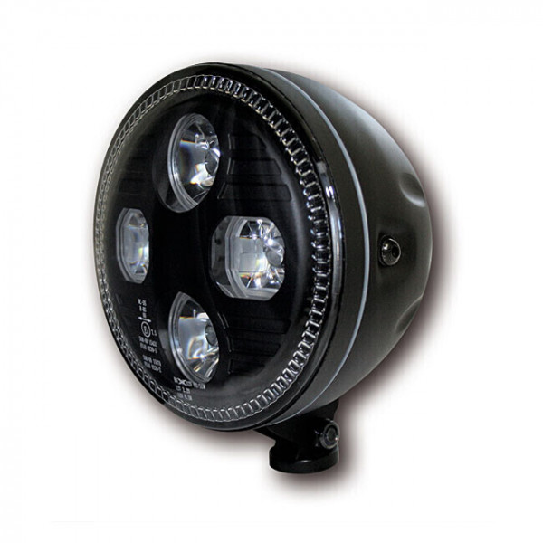 ATLANTA CENTRAL LED HEADLAMP BLACK LOWER ANCHORAGE - TYPE APPROVED