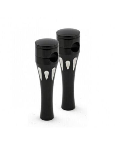 TOURELLES EN ALUMINIUM SCULPTÉ NOIR TALON 6" (15CM)