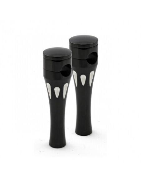 Torres De Alumínio Preto Esculpidas Calcanhar 6" (15Cm)