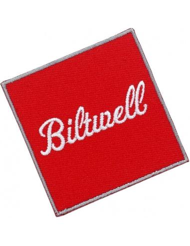 BILTWELL PATCH LOGO ROUGE CARRÉ 5 X 5 CM