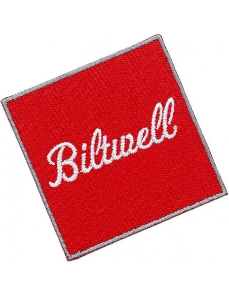 BILTWELL PATCH LOGO ROUGE CARRÉ 5 X 5 CM