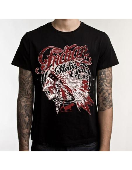 CAMISETA DE MANGA CURTA PRETA "INDIANA" IGUANA CUSTOM COLLECTION