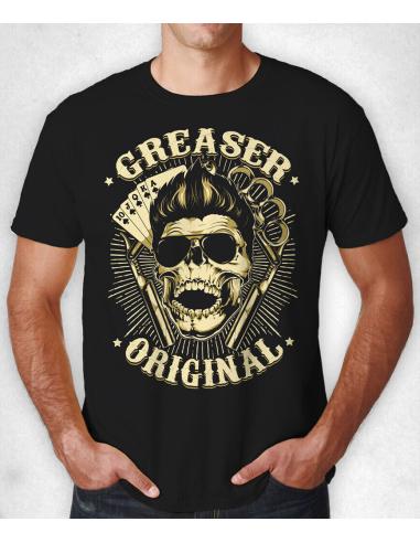 Acquista Offerta!! Maglietta Nera "Greaser Original" a prezzo scontato