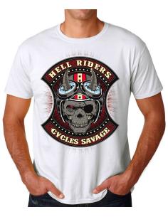 Acquista Offerta!! Maglietta Bianca "Hell Riders" a prezzo scontato