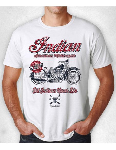 OFFRE¡¡¡ T-SHIRT BLANC "OLD INDIAN NEVER DIE".