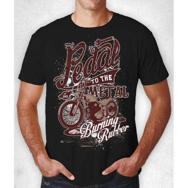 OFFER¡¡¡ BLACK T-SHIRT "PEDAL TO THE METAL".