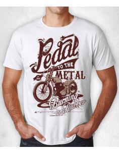 Acquista Offerta!! Maglietta Bianca "Pedal To The Metal" a prezzo scontato