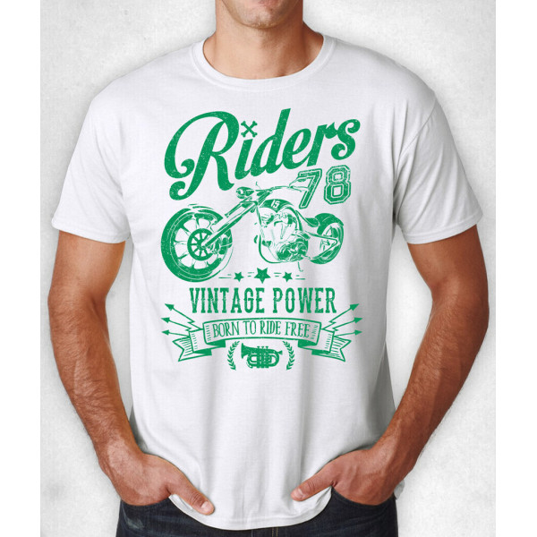 OFFER¡¡ WHITE T-SHIRT "RIDERS 78 VINTAGE".