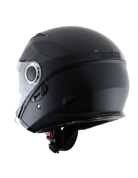 Acquista Casco Jet Fibra Doppia Visiera "Astone Fj10" Nero Opaco a prezzo scontato