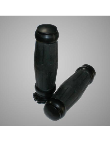 POIGNÉES EN ALUMINIUM NOIR AVEC CAOUTCHOUC NOIR VINTAGE