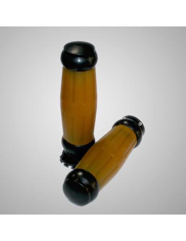 Comprar Puños Aluminio Negro Con Goma Vintage Natural a precio de oferta