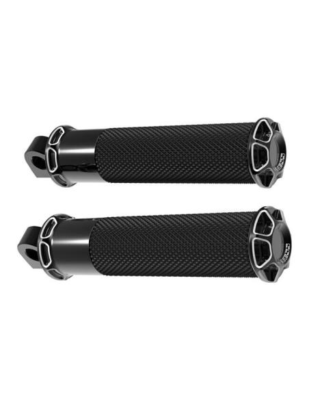 FOOTHILLS NESS BEVELLED FUSÃO PRETA PARA HARLEY