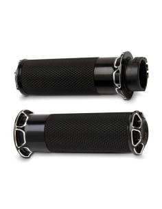 Comprar Puños Ness Bevelled Fusion Negro Para Harley a precio de oferta