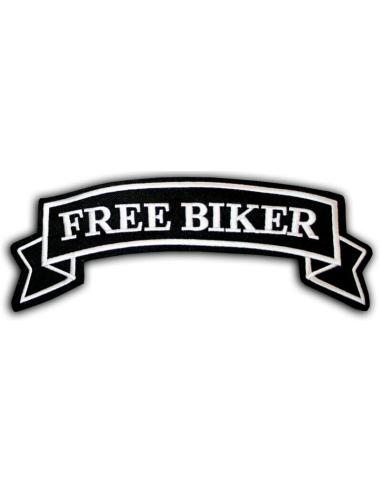 FREE BIKER BIG PATCH 9 X 26 APROX WHITE