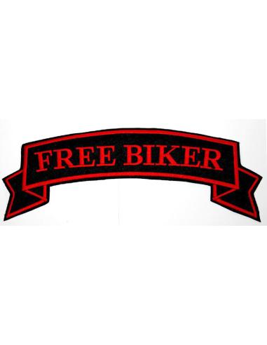 LARGE PATCH FREE BIKER ROUGE / NOIR9 X 26