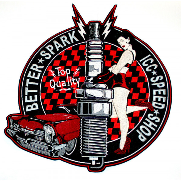BETTER SPARK ICC PIN UP LARGE PATCH 30 X 30