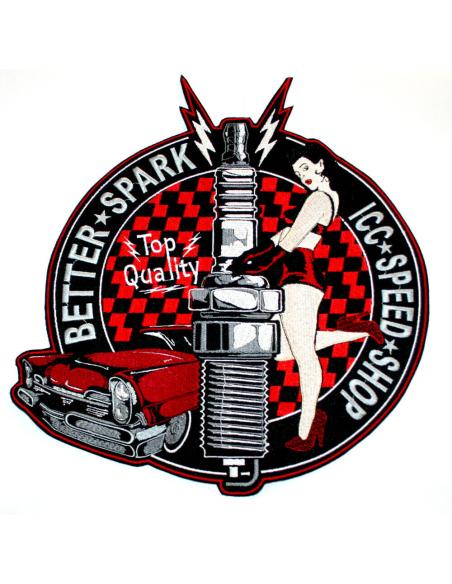 BETTER SPARK ICC PIN UP LARGE PATCH 30 X 30