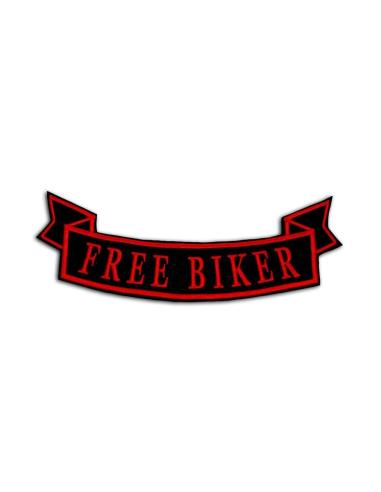 LARGE PATCH FREE BIKER RED / BLACK 9 X 26 - BOTTOM