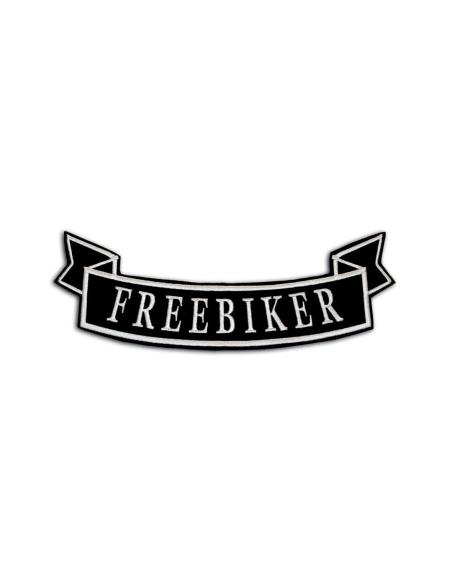 LARGE PATCH FREE BIKER WHITE / BLACK 9 X 26 - BOTTOM
