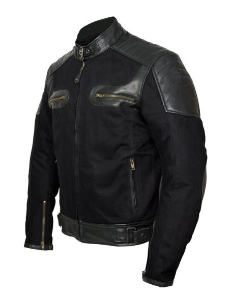 DENIM AND LEATHER JACKET "DAYTONA" WIHT CE PROTECTIOS