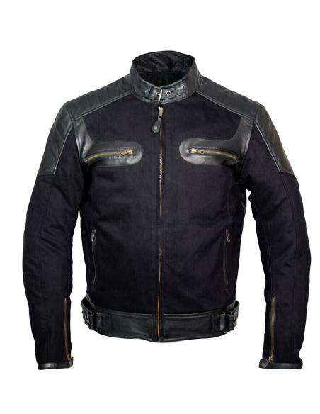 DENIM AND LEATHER JACKET "DAYTONA" WIHT CE PROTECTIOS