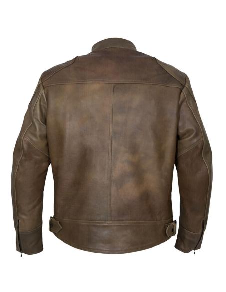 Acquista Giacca "Fifty-Eight" in Pelle Camel con Protezioni in offerta