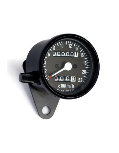 Odomètre Noir De 60 Mm Avec Partiel | Prix Promo