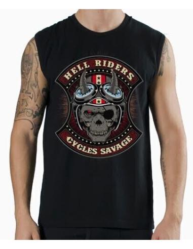 Acquista Canotta Nera "Hell Riders" a prezzo scontato