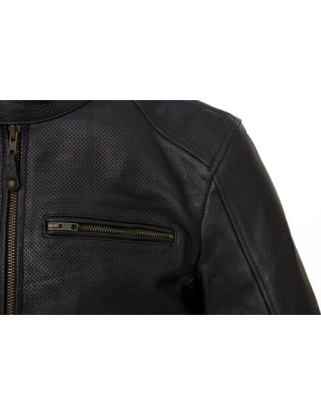Acquista Giacca In Pelle Traforata Hollister Race Con Membrana Impermeabile a prezzo scontato
