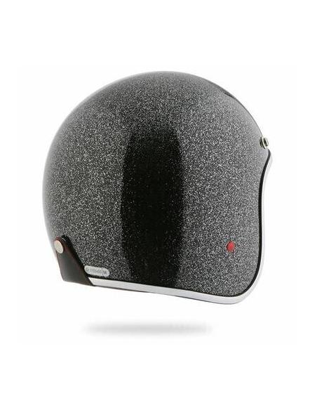 HELMET PEARL METALFLAKE BLACK INSIDE RED
