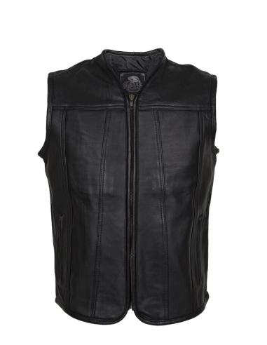 COLETE DE "ROTA" DE COURO PRETO PREMIUM