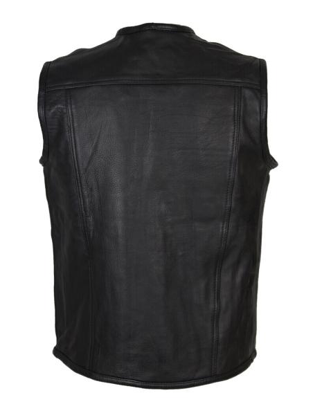 COLETE DE "ROTA" DE COURO PRETO PREMIUM