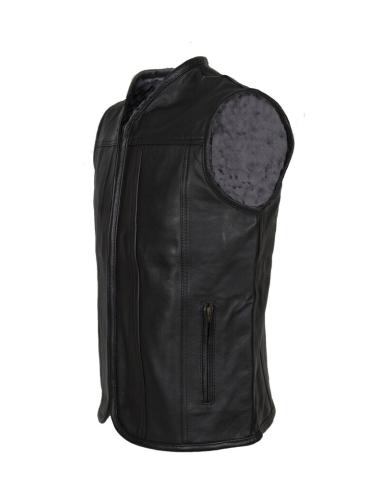 Comprar Chaleco "Route" Piel Negra De Primera Calidad a precio de oferta