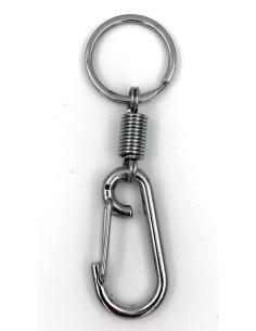 Chrome Keychain With Spring Carabiner | Sale Price