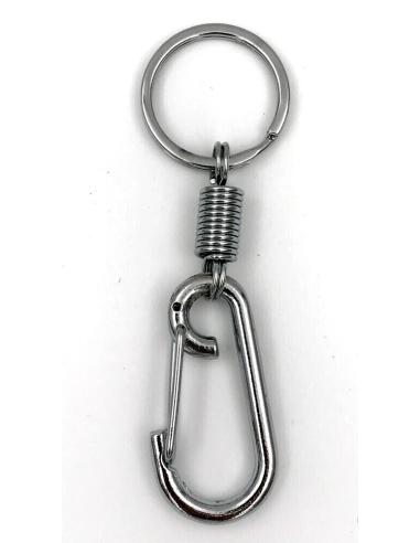 CHAVEIRO CROMADO CARABINA COM MOLA