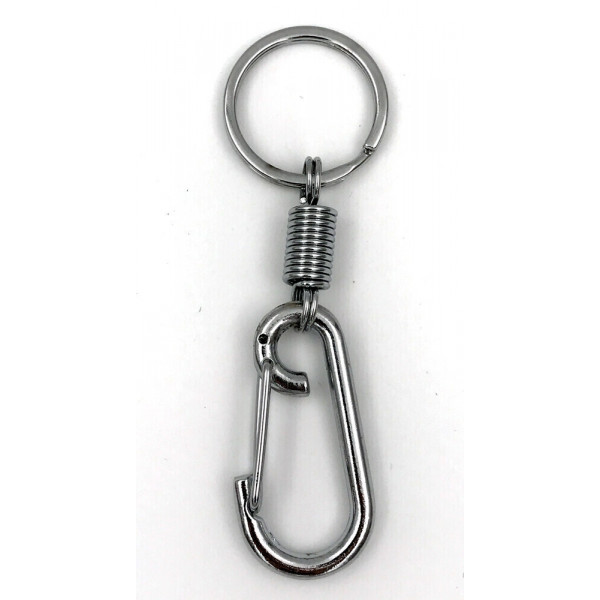 CHROME KEYCHAIN WITH SPRING CARABINER