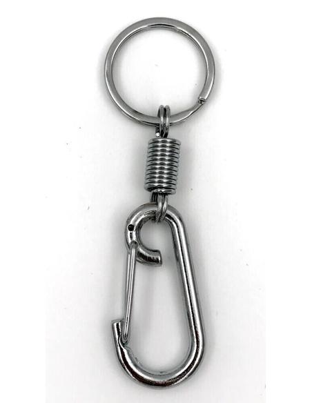 CHAVEIRO CROMADO CARABINA COM MOLA