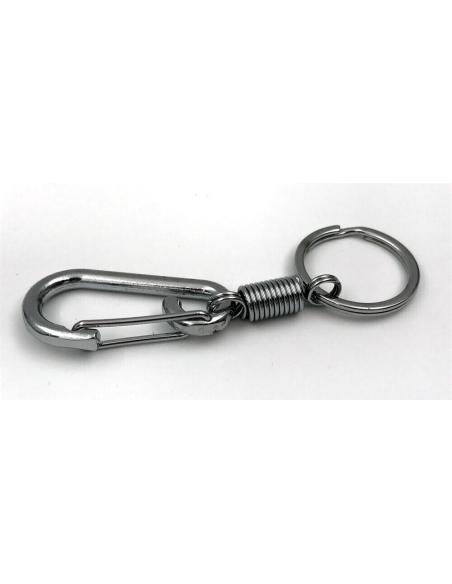 Comprar Llavero Cromado Mosqueton Con Muelle a precio de oferta