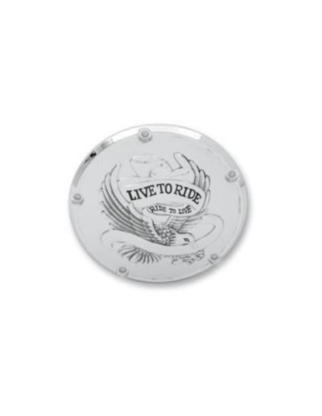 TAMPA DE DERBY CROMADA ÁGUIA HARLEY DAVIDSON BIG TWIN 99-17