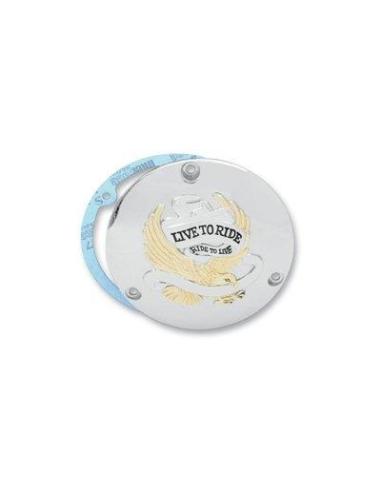 Comprar Tapa Derby Gold Live To Ride Harley Davidson Big Twin 84-98 a precio de oferta