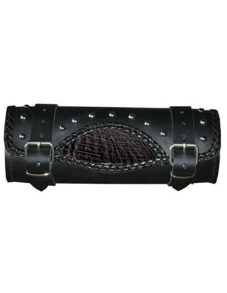 MEDIUM LEATHER RULITO SPECIAL MODEL BLACK LIZARD