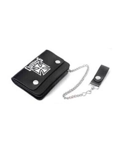WALLET WITH CHAIN DECORATED CROSS CHOPPERS