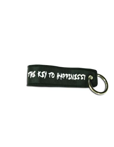 PORTE-CLÉS BRODÉ "THE KEY OF HAPPINES".